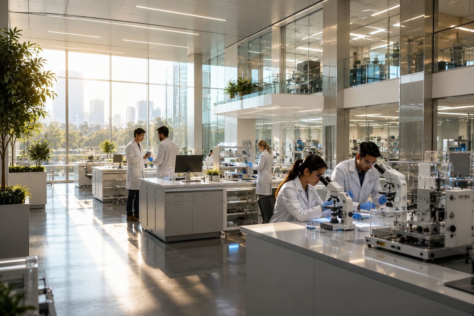 Modern research and development facility