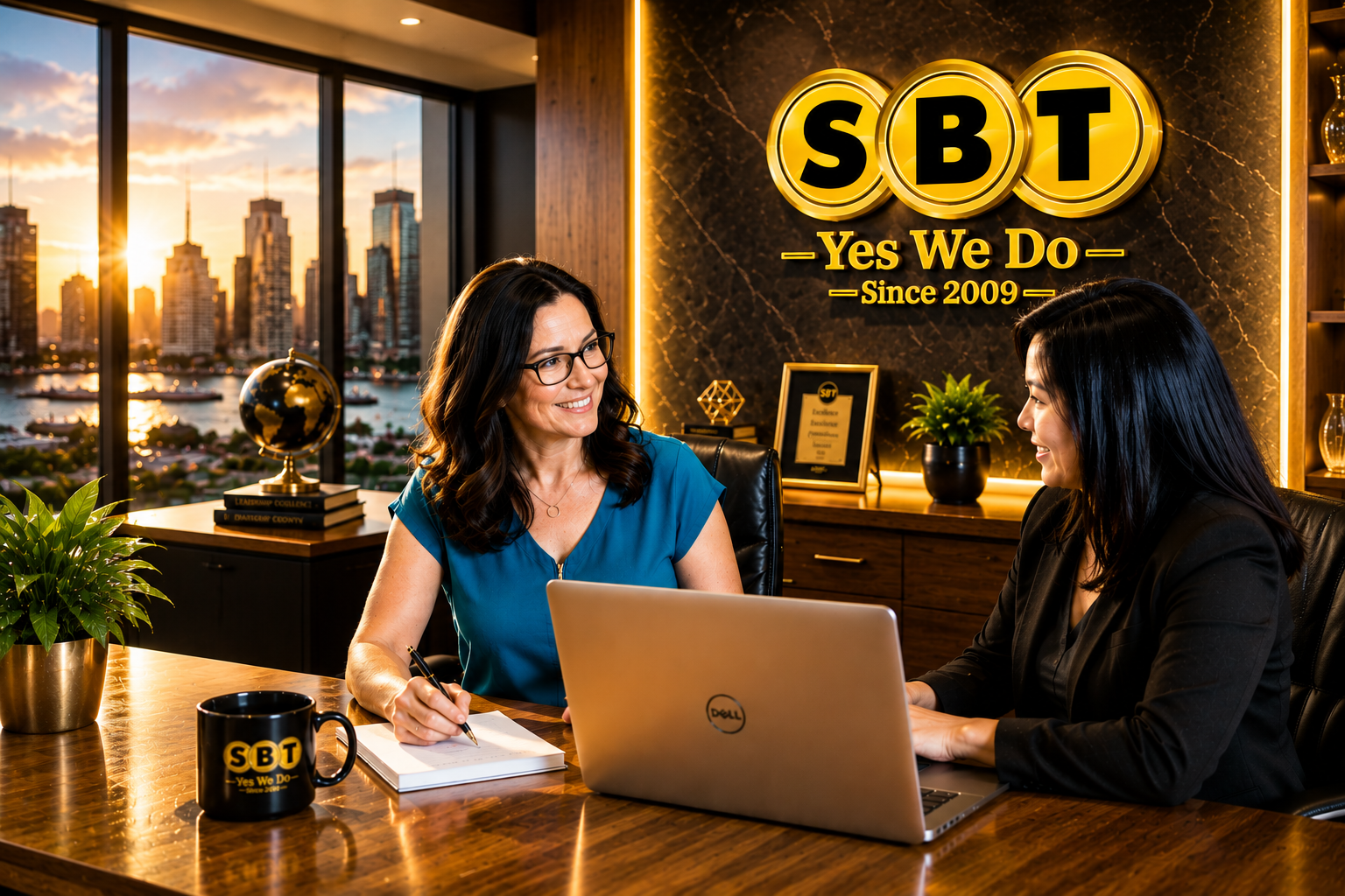 Business partners collaborating