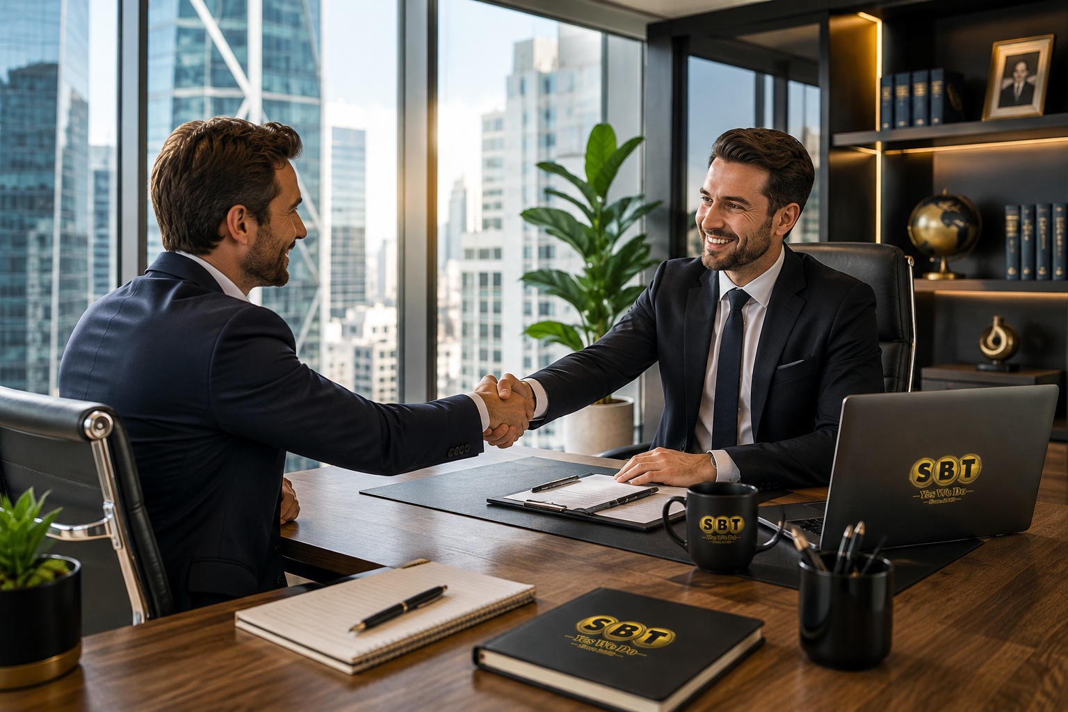 Business professionals collaborating