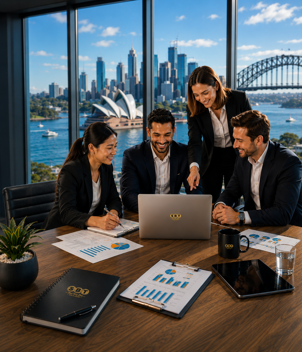 SBT Group professionals collaborating on responsible business initiatives